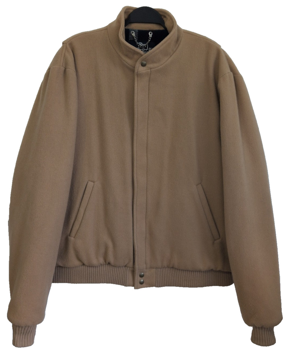 Woolrich Bomber Jacket Vintage 80s Size XL Long Tan USA Heritage Classic Grandpa